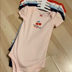 Baby Girl T-shirt Onesies 5 Pack